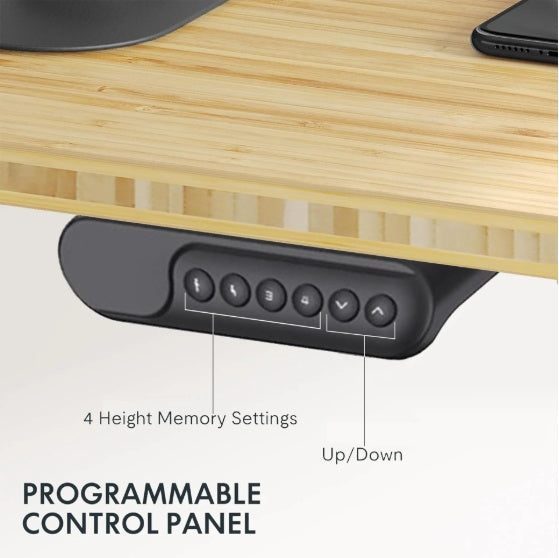 ErgoFlex™ – Electric Standing Desk 55" x 28" with Dual Motor & Memory